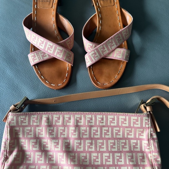 Fendi Pink and Brown Women's Sandals - Picture 7 of 7